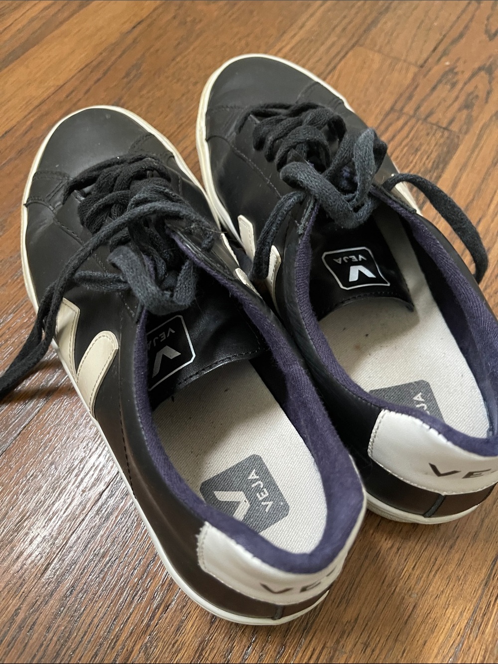 Veja Black and White Low-Top Sneakers - Classic Men's Casual Shoes